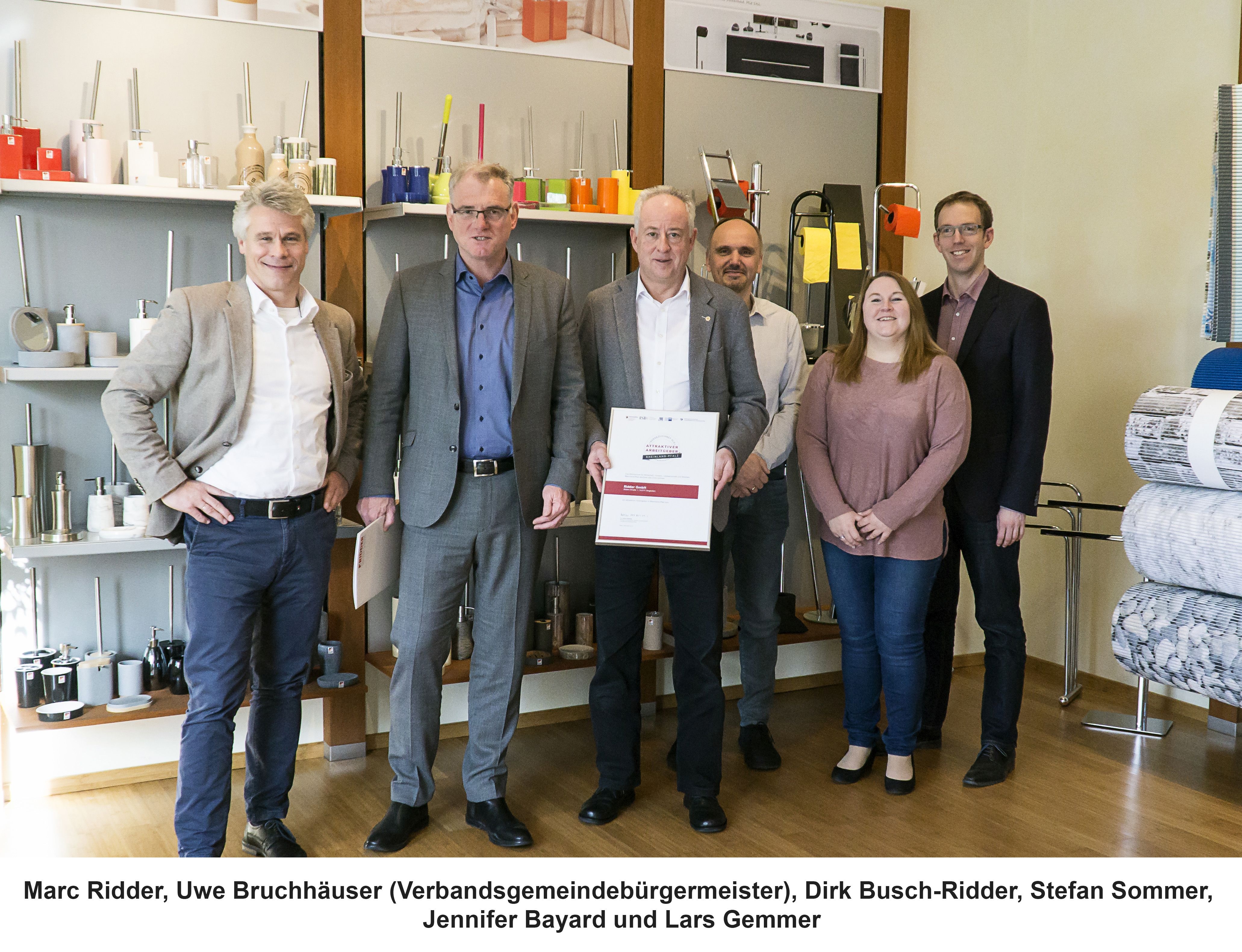 Bild Bürgermeister Uwe Bruchhäuser bei der Firma Ridder