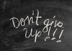 Grafik never give up